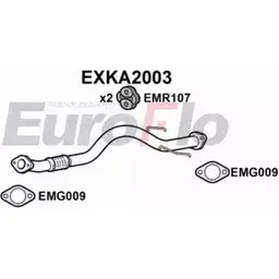 Выхлопная труба глушителя EUROFLO EXKA2003 0AFFX KM QCMG 4357605 изображение 0