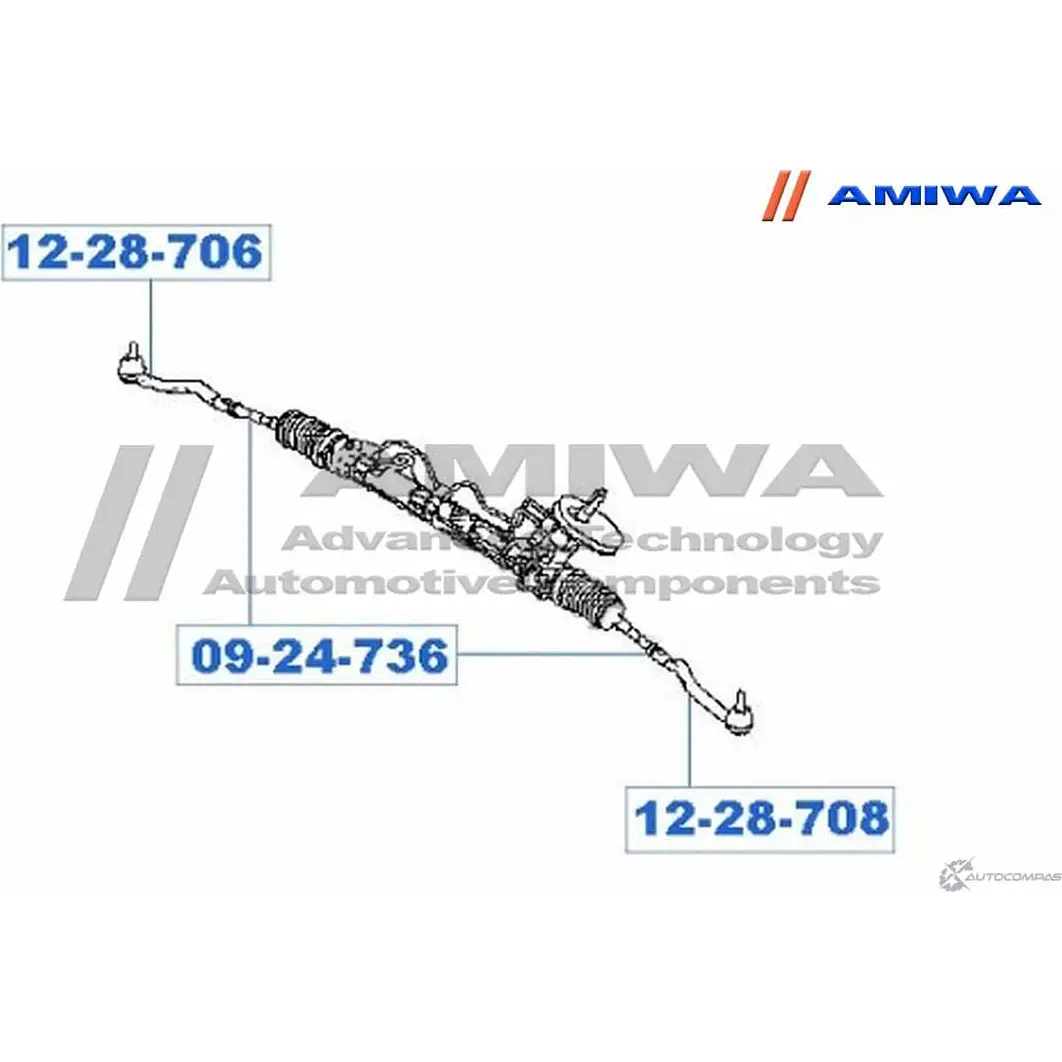 Рулевая тяга AMIWA 1422491209 8MILBK 09-24-736 CS 9AUY изображение 1