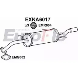 Задний глушитель EUROFLO 4357669 EXKA6017 R3VB 7ER 9BR5S3I изображение 0