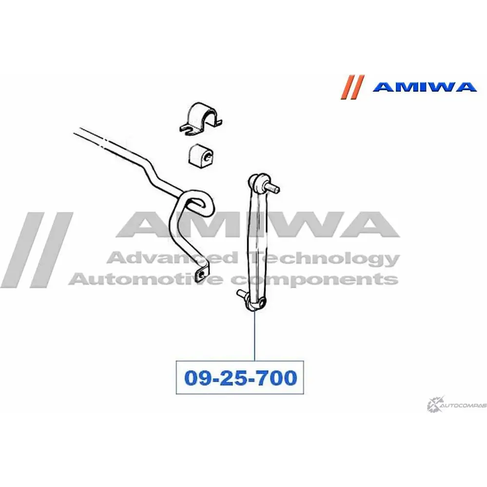 Стойка стабилизатора, тяга передняя AMIWA BC4UR T 66MJ 1422491266 09-25-700 изображение 1