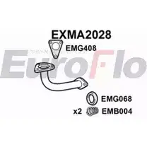 Выхлопная труба глушителя EUROFLO R4634 EXMA2028 4358039 FB9F0 8 изображение 0