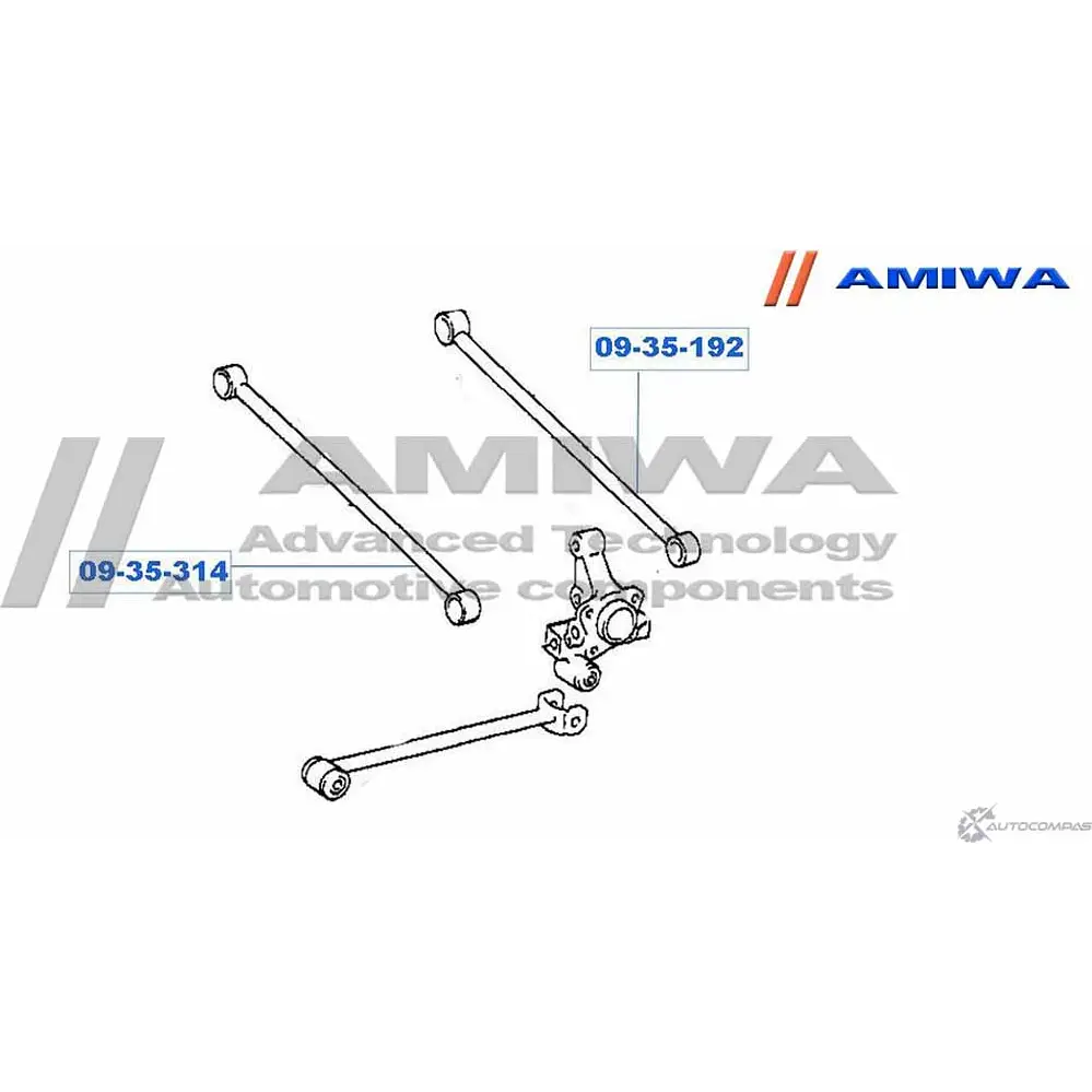 Тяга задняя поперечная AMIWA 09-35-192 T3ATM 1422491181 Y6D HM изображение 1