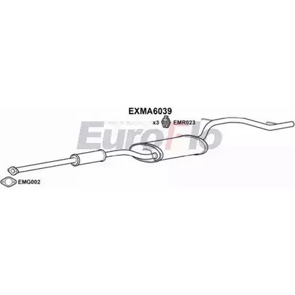 Задний глушитель EUROFLO 4358171 EXMA6039 MK YX5N5 OJO7Y