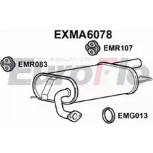 Задний глушитель EUROFLO B MZPQ 4358204 KQ13WX4 EXMA6078 изображение 0