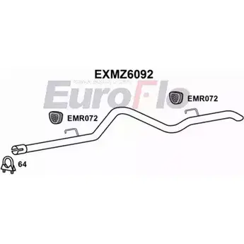 Насадка на глушитель EUROFLO 4358506 PPIX4 EXMZ6092 Q2 05HO2