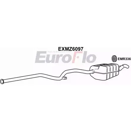 Задний глушитель EUROFLO EXMZ6097 YK AGGPE 4358511 I4D7IJ4 изображение 0