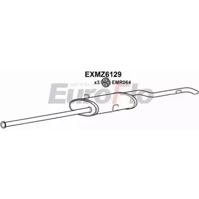 Задний глушитель EUROFLO WC7K4WC QQE L8 EXMZ6129 4358535 изображение 0