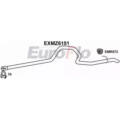 Насадка на глушитель EUROFLO 4358556 QI1SMR EXMZ6151 5D 06Z