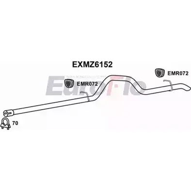 Насадка на глушитель EUROFLO MI4KX 4358557 YYK KYB EXMZ6152 изображение 0