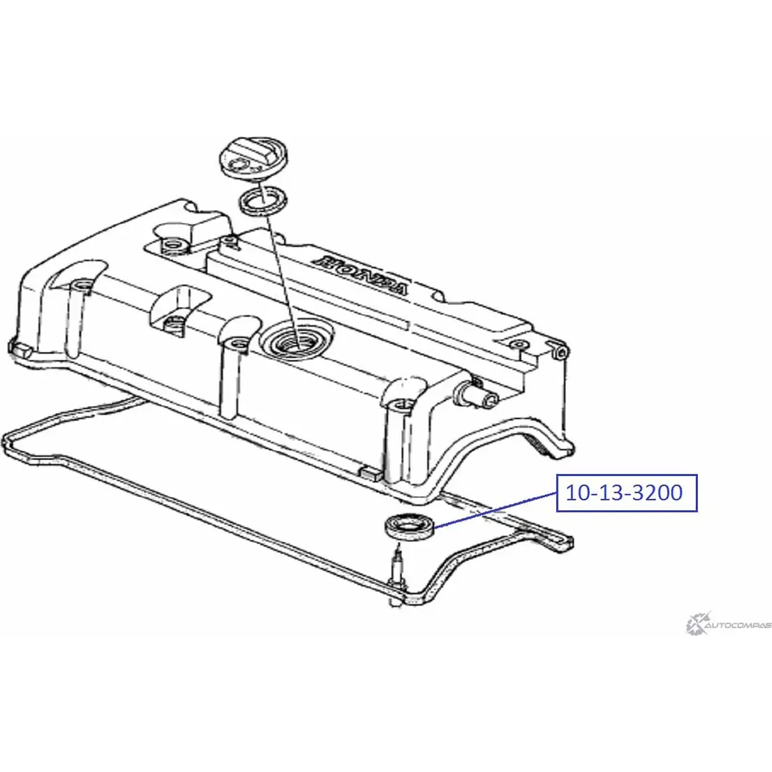 Кольцо уплотнительное свечного колодца AMIWA 6E3S6YX 1422491835 U3BK A 10-13-3200 изображение 1