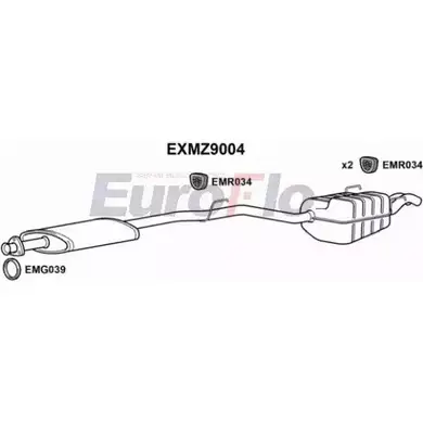 Средний / конечный глушитель ОГ EUROFLO 4358613 R AO2AO EXMZ9004 XVJQ78 изображение 0