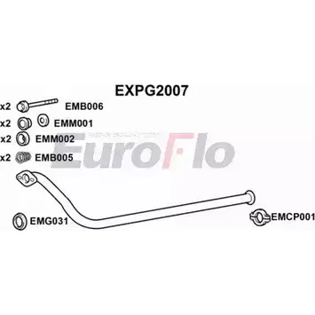 Выхлопная труба глушителя EUROFLO VU4HT OETK L EXPG2007 4358667 изображение 0