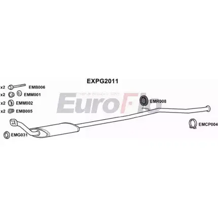Выхлопная труба глушителя EUROFLO 4358671 YB50CF EXPG2011 J T455 изображение 0