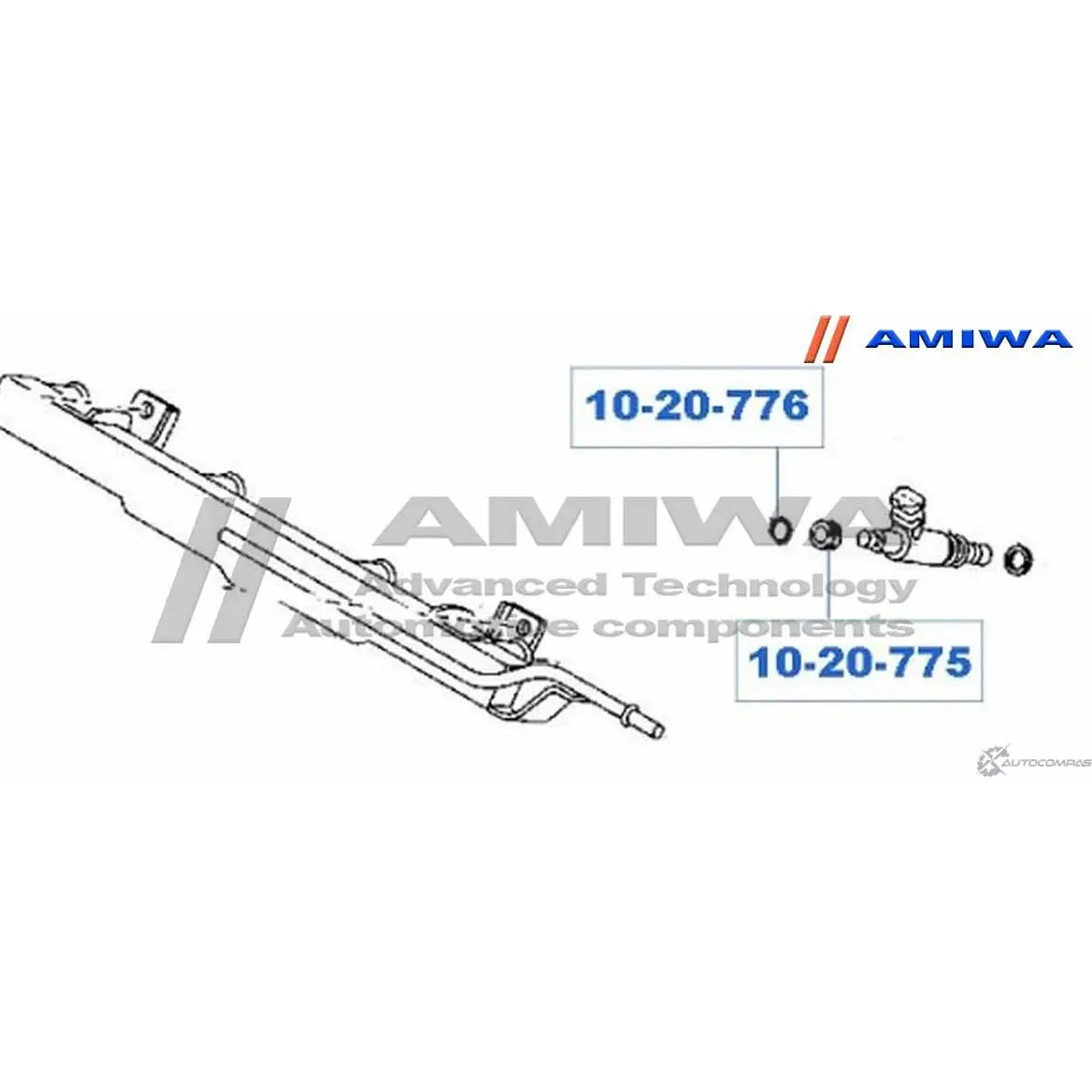 Кольцо уплотнительное форсунки впрыска топлива AMIWA 1422491686 0Q3BDY 4IJ6 U 10-20-776 изображение 1