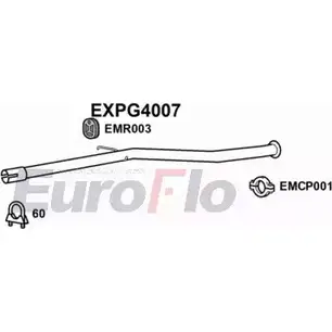 Выхлопная труба глушителя EUROFLO 4L BHR EXPG4007 4358846 YMADI4 изображение 0