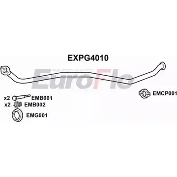 Выхлопная труба глушителя EUROFLO 4358849 EXPG4010 85 FLA BMB2S88 изображение 0