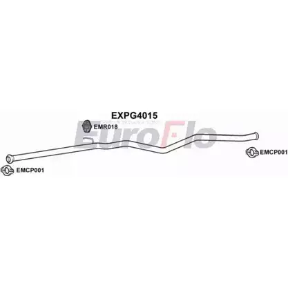 Выхлопная труба глушителя EUROFLO P3EIGTF BQF V9 EXPG4015 4358854 изображение 0