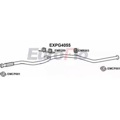 Выхлопная труба глушителя EUROFLO EXPG4055 29 SM1 4358891 XZG6HP изображение 0