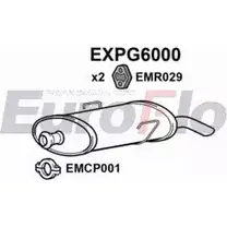 Задний глушитель EUROFLO N W1W49 HTKMBW 4358927 EXPG6000 изображение 0