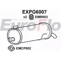 Задний глушитель EUROFLO EXPG6007 Y7 T5N ZC7800C 4358934 изображение 0