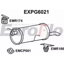 Задний глушитель EUROFLO XOK8JF2 4358948 8BPN CN EXPG6021 изображение 0