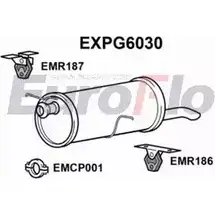 Задний глушитель EUROFLO ZP55U09 4358957 03D5 DGY EXPG6030 изображение 0