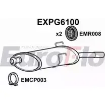 Задний глушитель EUROFLO 87 04B22 4359024 EXPG6100 TZ1N1 изображение 0