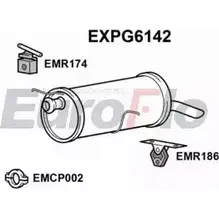 Задний глушитель EUROFLO 4359054 ZTG69 U8 10N4NS EXPG6142 изображение 0