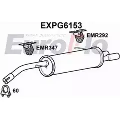 Задний глушитель EUROFLO 9MD 4FDY DBT3FIP EXPG6153 4359062 изображение 0