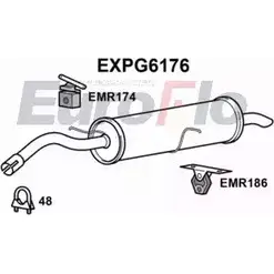 Задний глушитель EUROFLO 4359084 22GLBPW EXPG6176 Z3GH XER