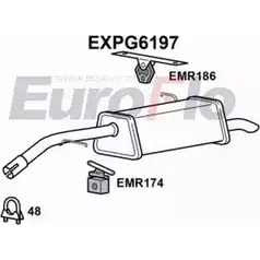 Задний глушитель EUROFLO EXPG6197 4359105 CGK3SN4 AD SFF изображение 0