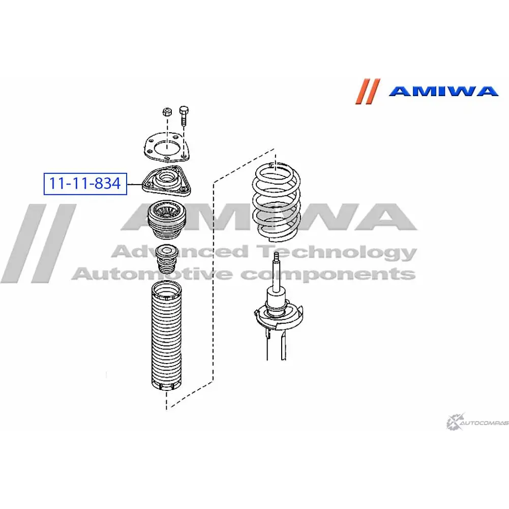 Опора переднего амортизатора AMIWA 1422490856 9Z3A5B 11-11-834 W XALX изображение 1