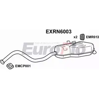 Задний глушитель EUROFLO EXRN6003 K 7F89WA SSJRK 4359527