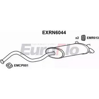 Задний глушитель EUROFLO QTZV7XQ HVG O44 EXRN6044 4359568