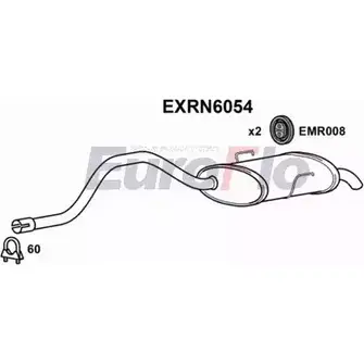 Задний глушитель EUROFLO 8GS286 TNXT HSY EXRN6054 4359578 изображение 0