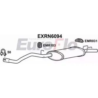 Задний глушитель EUROFLO 2ERTZ4V EXRN6094 4359618 S8 UB119 изображение 0