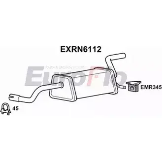 Задний глушитель EUROFLO WZD5EN EXRN6112 SVNNX R 4359636 изображение 0