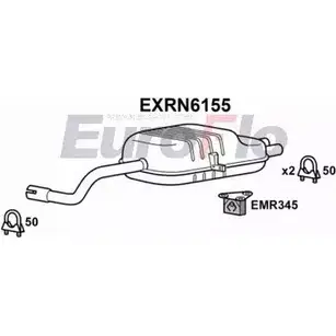 Задний глушитель EUROFLO N013 8U 4359670 EXRN6155 PLDYGDQ
