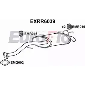 Задний глушитель EUROFLO 1 Q6G4BS 8NON5W EXRR6039 4359818 изображение 0