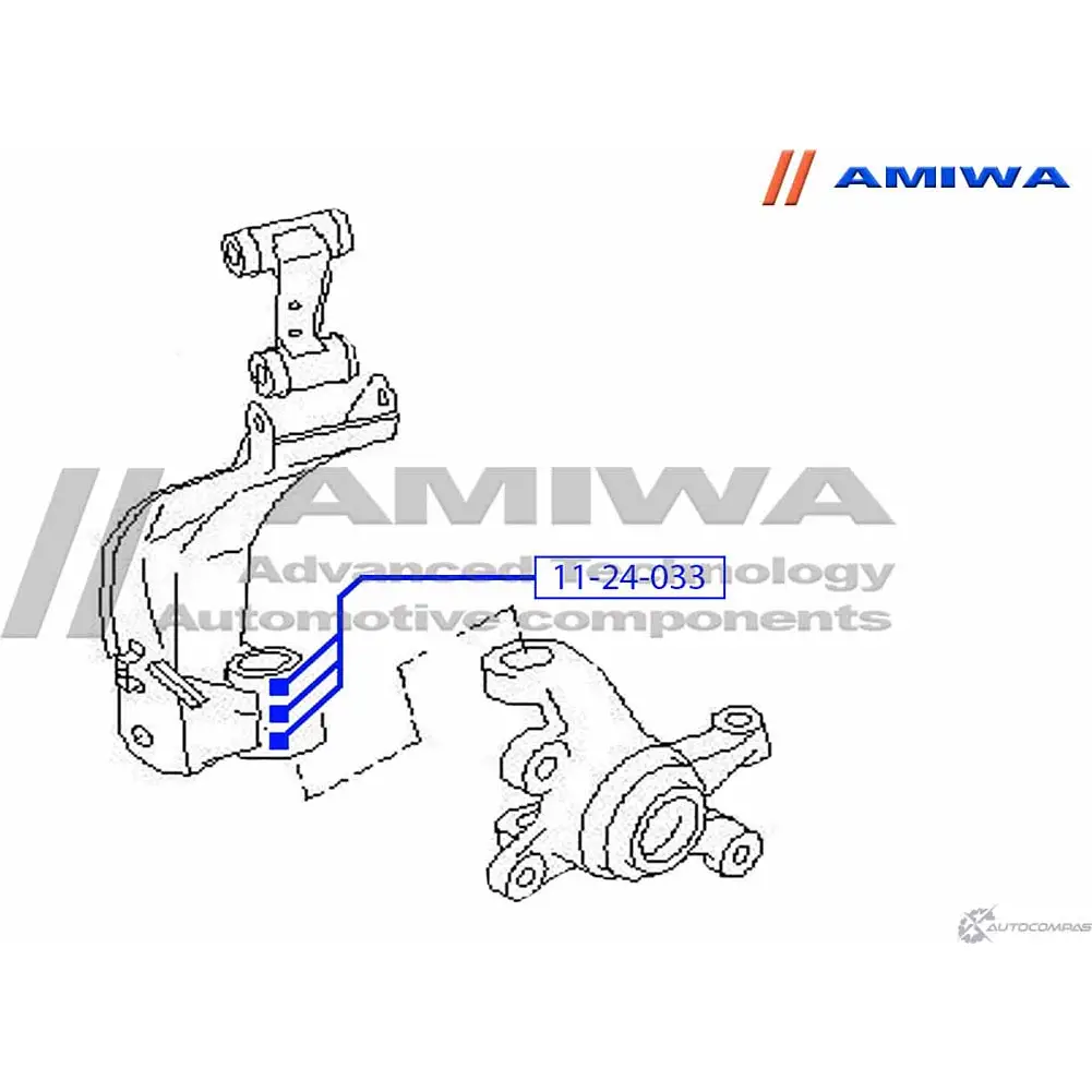 Ремкомплект кулака поворотного переднего (3шт) AMIWA O8 A23 TAC62N 1422492597 11-24-033 изображение 1