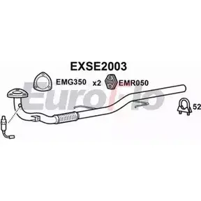 Выхлопная труба глушителя EUROFLO TGT9J ZQ8 N6XB 4359937 EXSE2003 изображение 0