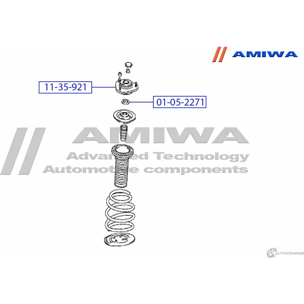 Опора переднего амортизатора AMIWA 6U38DVC TH4 ARO9 11-35-921 1422490855 изображение 1