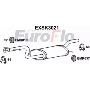 Резонатор EUROFLO 4360108 N KPH16 ZLW73GB EXSK3021 изображение 0