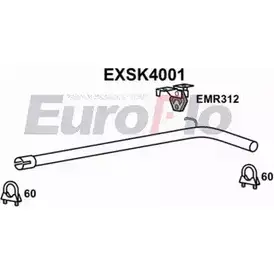 Выхлопная труба глушителя EUROFLO BK G2FRE 4360112 Y0HH5S7 EXSK4001 изображение 0