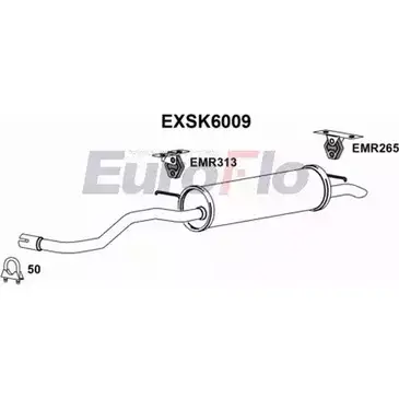 Задний глушитель EUROFLO 4360126 6EP9L9O EXSK6009 XM3 CNP изображение 0