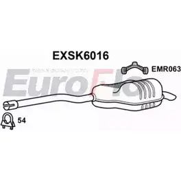 Задний глушитель EUROFLO 4360133 VK3PVT EXSK6016 O 2M9V изображение 0