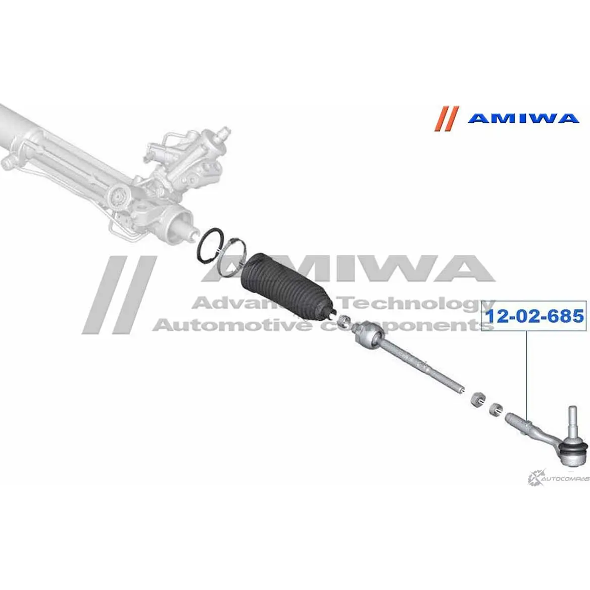 Наконечник рулевой AMIWA 12-02-685 1422492345 LWXO1OM J 98R68 изображение 1