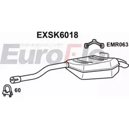 Задний глушитель EUROFLO 13D5A46 EXSK6018 W1 074Y6 4360135 изображение 0