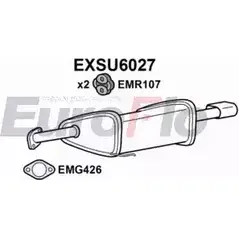 Задний глушитель EUROFLO EGUY6J NB4 IL EXSU6027 4360246 изображение 0