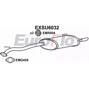 Задний глушитель EUROFLO EXSU6032 4360250 5I90 6 5V3H6 изображение 0